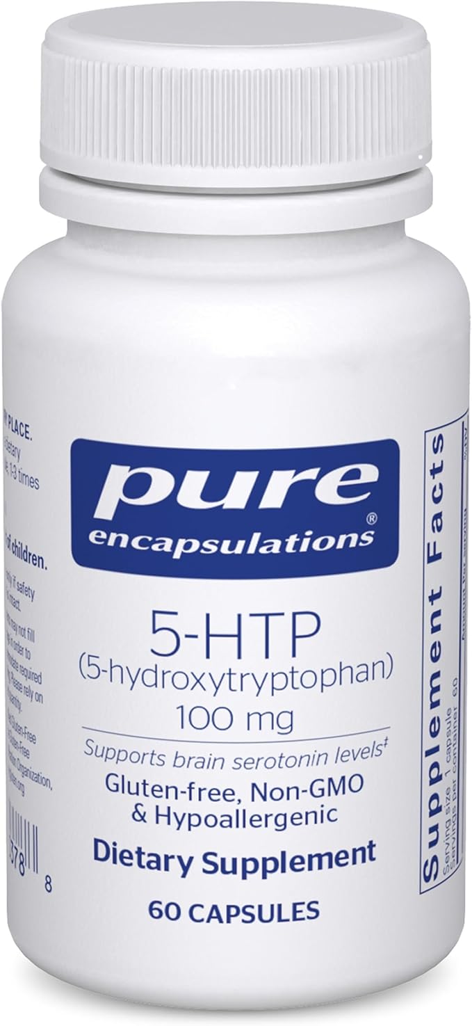 Pure Encapsulations 5-HTP 100 mg - Brain Health, Sleep Regulation & Appetite Support* - 5-Hydroxytryptophan - Gluten Free & Non-GMO - 60 Capsules