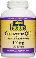 Natural Factors Coenzyme Q10 - Antioxidant Support Supplement Supports Cellular Energy Production - Better Absorption Aids Healthy Heart Function - 100 mg, 240 Softgels (240 Servings)