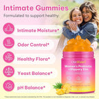 Feminine Probiotics Gummies,Vaginal Women Probiotic,Feminine Balance pH Gummies for Healthy Odor,Improve Immune,Support Vaginal Health,with Slippery Elm(60 Gummies)