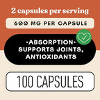 CNP Organic Turmeric with Piperine Capsules 600mg - High Absorption Curcumin with Black Pepper, Plant Based Supplement, Clean Formula No Fillers, 100 Count Glass Bottle, Made in USA, Family Owned