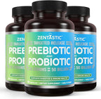 Zentastic Probiotics & Prebiotics Supplement - 50 Billion CFU - for Men & Women’s Immune & Digestive Health - 16 Strains - Shelf Stable - 180 Delayed Release Veggie Capsules