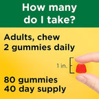 Nature Made Vitamin D3 5000 IU Per Serving Gummies Extra Strength, Bone and Immune Health Support, 80 Vitamin D Gummies for Adults, 40 Day Supply