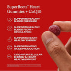 Humann SuperBeets 3-in-1 Heart Gummies - 3x Absorption CoQ10 - Plus Beetroot Extract & Grape Seed Extract for Advanced Heart Health, Cellular Energy & Circulation Support, Vegan, Gluten Free, 60 count