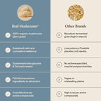 Real Mushrooms Lion’s Mane Calm Capsules (90 Count) – 400mg Organic Lions Mane Fruiting Body Extracts, 200mg Organic Reishi, 200mg AlphaWave L-Theanine for Calm Clarity & Relaxed Alertness, 90ct