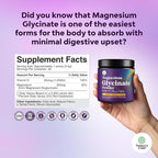High Absorption Magnesium Glycinate Powder - Vegan Magnesium Powder for Sleep Relaxation & Regularity - Drink Mix Non-GMO Gluten Free & No Artificial Flavors (Honey Lemon) - 136g