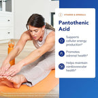 Pure Encapsulations Pantothenic Acid | Hypoallergenic Supplement Supports Cellular Energy Production, Adrenal and Cardiovascular Health | 120 Capsules