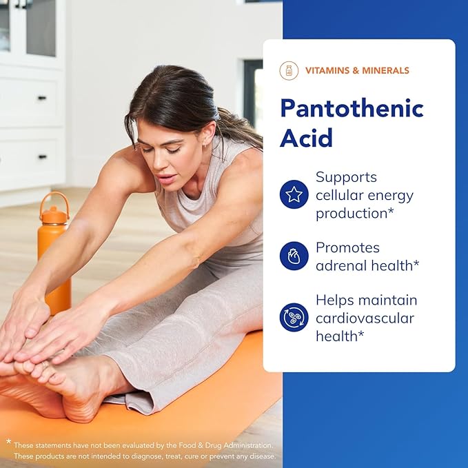 Pure Encapsulations Pantothenic Acid | Hypoallergenic Supplement Supports Cellular Energy Production, Adrenal and Cardiovascular Health | 120 Capsules