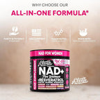 NAD+ Resveratrol Supplement for Women NAD Turmeric Vitamin C Acai Pomegranate Collagen Peptides Nicotinamide Riboside Fisetin Vitamin E Polygonum Multiflorum Berberine 90 Capsules by Clean Nutra