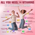 Ultra Methylated Vitamin B Complex Sugar Free Gummies - All B Vitamins + Vitamin C D3 K2 Ashwagandha Magnesium Omega 3 CoQ10 for Women Men - Methyl Vitamin B12, Methylfolate, B1, B2, B3, B5, B6, B7 B9