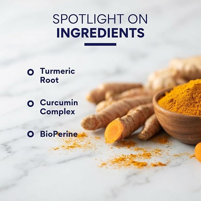 Research Verified Turmeric Curcumin Supplement with Black Pepper (BioPerine) - High Potency Curcumin - Antioxidant, Joints & Daily Wellness - 60 Vegan Turmeric Capsules - Made in USA - 1 Month Supply