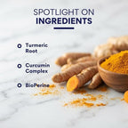 Research Verified Turmeric Curcumin Supplement with Black Pepper (BioPerine) - High Potency Curcumin -Antioxidant, Joints & Daily Wellness - 60 Vegan Turmeric Capsules - Made in USA - 6 Month Supply