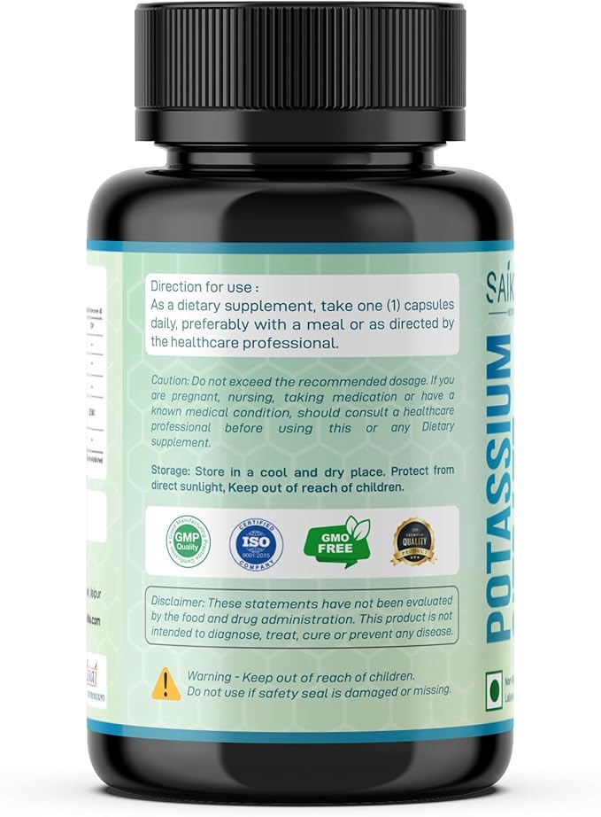 Potassium Citrate 800 mg High Absorption Potassium Supplement - 120 Servings Supports Electrolyte Balance, Kidney and Bone Health (2)