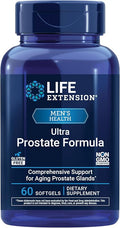 Life Extension Ultra Prostate Formula, Saw Palmetto for Men, pygeum, stinging Nettle Root, lycopene, Prostate Health, Urination Flow, PSA, Non-GMO, Gluten-Free, 60 softgels
