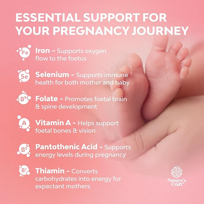 Natures Craft Vegan Prenatal Gummies for Women - Gummy Prenatal Vitamins for Women with Iron Folic Acid and Superfruit Blend - Chewable Vitamins Gummy Formula (Pineapple Mango) - 90 Count