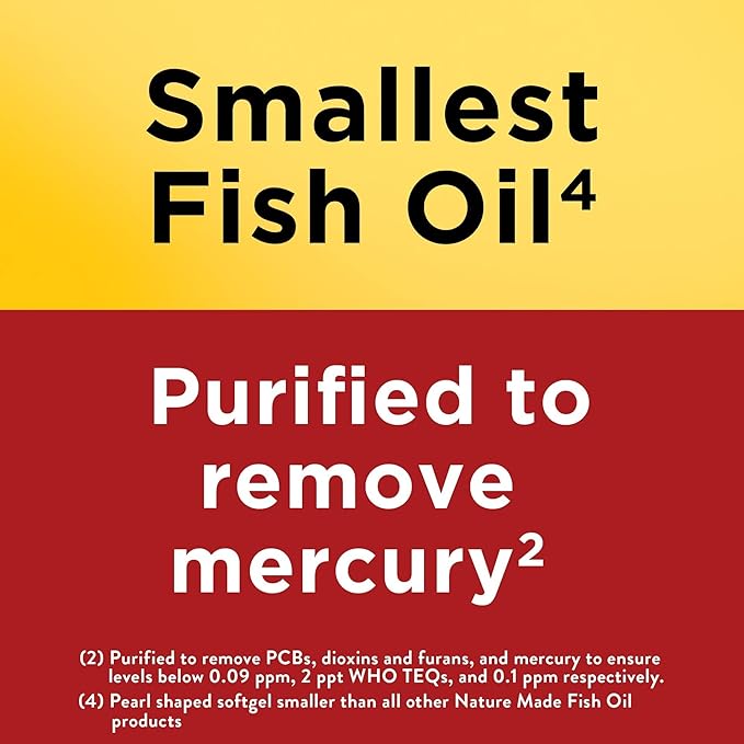 Nature Made Omega 3 Fish Oil Supplements,550mg Per Serving,Fish Oil Omega 3 Supplements as Ethyl Esters for Healthy Heart Support,300 Softgels,100 Day Supply,(Pack of 2)