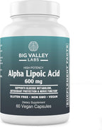 Alpha-Lipoic Acid 600 mg – High-Potency Antioxidant Support – Supports Cellular Health & Energy Metabolism – Vegan, Non-GMO, Gluten-Free – 60 Capsules