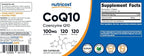 Nutricost CoQ10 100mg, 120 Vegetarian Capsules, 120 Servings - High Absorption, Vegetarian, Non-GMO, Coenzyme Q10