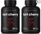 NutraChamps Organic Tart Cherry Extract Capsules - Made from Montmorency Tart Cherry Concentrate, Celery Seed & Bilberry - Vegan Capsules (Pack of 2)