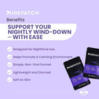 Pure Patch Sleep Patch – Plant-Based Vegan Topical Patch – Magnesium Glycinate – GABA – L-Theanine – Apigenin – Non-Ingestible – Water-Resistant – Gentle on Skin – Gluten Free – Made in USA –30Patches