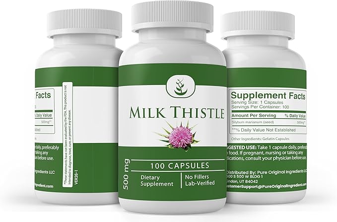 Pure Original Ingredients Milk Thistle (100 Capsules) No Magnesium Or Rice Fillers, Always Pure