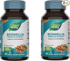 Nature's Way Boswellia Premium Extract, Supports Joint Mobility*, 307 mg Boswellia serrata Extract per Serving, Frankincense Supplement, Gluten Free & Vegan - 60 Tablets (Packaging May Vary) - 2 Pack