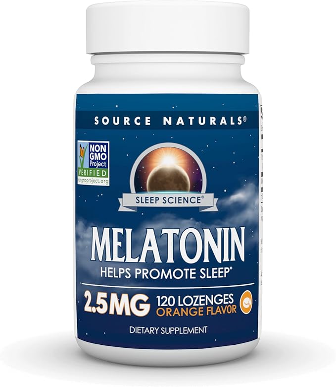 Source Naturals Melatonin 2.5 mg - 120 Orange Flavored Lozenges