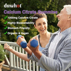 duwhot Calcium Citrate Gummies, Chewable Calcium Citrate 1000mg For Bone, Muscle & Immune Support, High Absorption Calcium Supplements for Women & Men, Kids, Blueberry Flavor,Vegan, Organic, 120 Chews