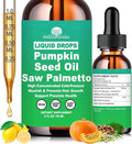 Pumpkin Seed Oil with Saw Palmetto Drops-High Concentrated Pumpkin Seeds Oil Supplement for Hair, Bladder & Prostate Health丨 Cold Pressed, High Absorption Liquid for Women & Men丨NON-GMO, Vegan, 2Fl Oz