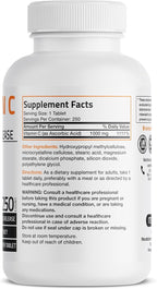 Bronson Vitamin C 1000 mg Sustained Release Premium Non-GMO Ascorbic Acid, 250 Tablets