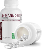 Bronson D-Mannose 500 MG Vegetarian Friendly Formula Non-GMO, 120 Capsules