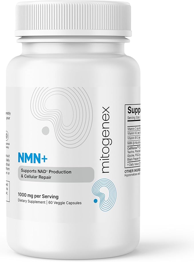 NMN+ 500 mg | NAD+ Support + Energy Production | Integrated Cellular Support Formula | 60 Vegan Capsules