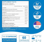 1200MG Liposomal Luteolin Supplement - Maximum Absorption, Antioxidant Boost for the Brain 60 Capsules