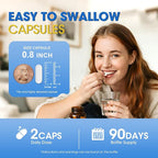 Magnesium Glycinate Capsules, Magnesium Bisglycinate 800mg Chelated, Maximum Absorption, Gentle on Stomach, Small Easy to Swallow, Supports Restful Sleep, Muscle, Bone Health 180 Counts