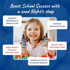 2 Pack Magnesium Liquid for Kids - with L-Theanine Omega-3, Vitamin B6, D3, Zinc - Kids Magnesium Glycinate Drops for Sleep, Relaxation, Calm & Focus - Green Apple Flavor