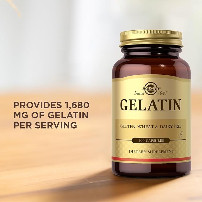 Solgar Gelatin Capsules with Calcium Carbonate, 100 Count