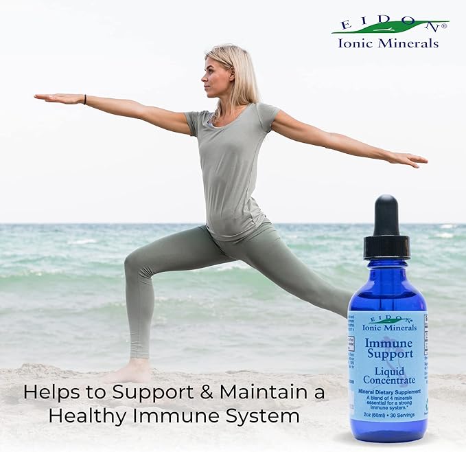 Eidon Immune Support Supplement Liquid Concentrate - Immune Booster Mineral Drops with Zinc, Selenium, Sulfur, Support & Maintain Immune System, Bioavailable, No Preservatives or Additives - 2 oz