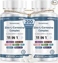 Zinc L Carnosine Complex 85mg, 11-in-1 Digestive & Gut Health Support, with Soothing Blend, L-Glutamine & Mastic Gum, 200 Capsules, Non-GMO, Vegan
