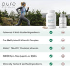 Pure Therapro Rx Methylated Multivitamin for Men and Women | Methyl Multi Without Iron + Methyl B12 & Methylfolate | Pharma Grade | 60 Capsules, 1-Month Supply