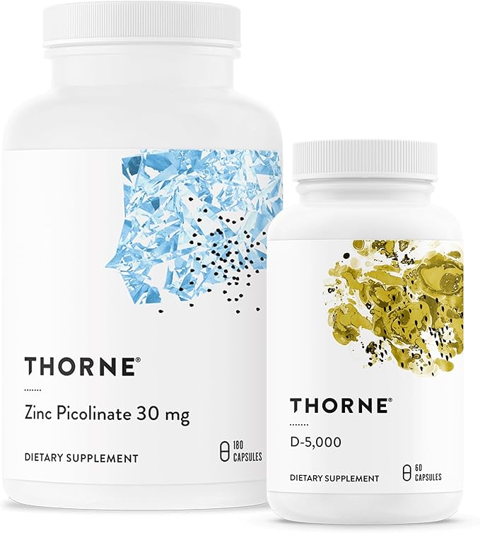 THORNE - Wellness Essentials - Zinc & Vitamin D3 Combo for Immune and Bone Support - 60 to 180 Servings