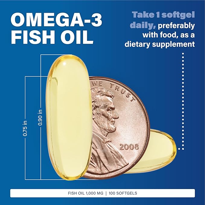 MAJOR Omega-3 Fish Oil - Fish Oil Supplement 1000mg - 100 Softgels (4-Pack)