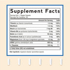 Doctor's Recipes GABA Magnesium Glycinate L-Theanine Supplement, GABA (Gamma-Aminobutyric Acid) 500mg, Vitamin B6, B1, B2, B3, B5, Biotin, Calm, Sleep, Relaxation, Mood Support, 90 Veggie Capsules