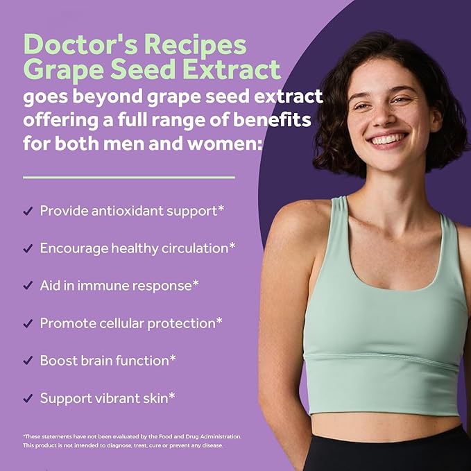 Doctor's Recipes Grape Seed Extract and Alpha GPC Choline Supplement