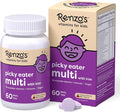 Renzo's Picky Eater Kids Multivitamin with Iron - Dissolvable Kids Vitamins with Iron, Zinc, Vitamin C, Vitamin D, E & K, Sugar-Free Melty Tabs, Cherry Flavor, 60-Count (1-2 Month Supply)