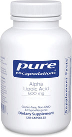 Pure Encapsulations Alpha Lipoic Acid 600 mg - ALA Supplement for Liver Support, Antioxidants, Nerve Health, Cardiovascular Health & Carbohydrate Support - Premium Alpha Lipoic Acid - 120 Capsules