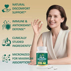 Liposomal Palmitoylethanolamide 2000MG + Luteolin 200MG + Turmeric 200MG & Fisetin 100MG, Micronized Pea 99% Highly Purified Enhanced Absorption Pea Supplement, 240 Capsules