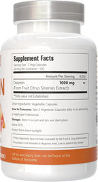 Diosmin Capsules, 240 Count, 1000 mg Serving, Vegan, Citrus Bioflavonoids 100% Vegetarian, Non-GMO & Gluten Free Diosmin Supplement with Max Strength