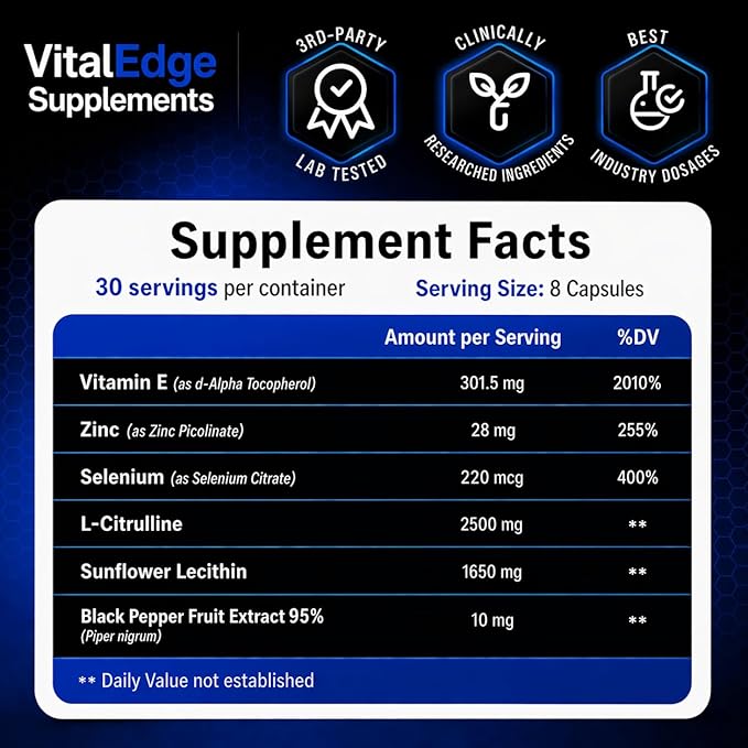 Semen Volume Booster Dietary Supplement for Men’s Fertility Health Support | Premium Dosing for Maximum Load and Quality Results | Made in the USA | 150 Capsules (1 Month Supply)