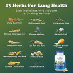 RidgeCrest Herbals ClearLungs Extra Strength, Daily Health Supplement, Natural Lung and Nasal Wellness Formula (120 Vegan Caps, 60 Serv)