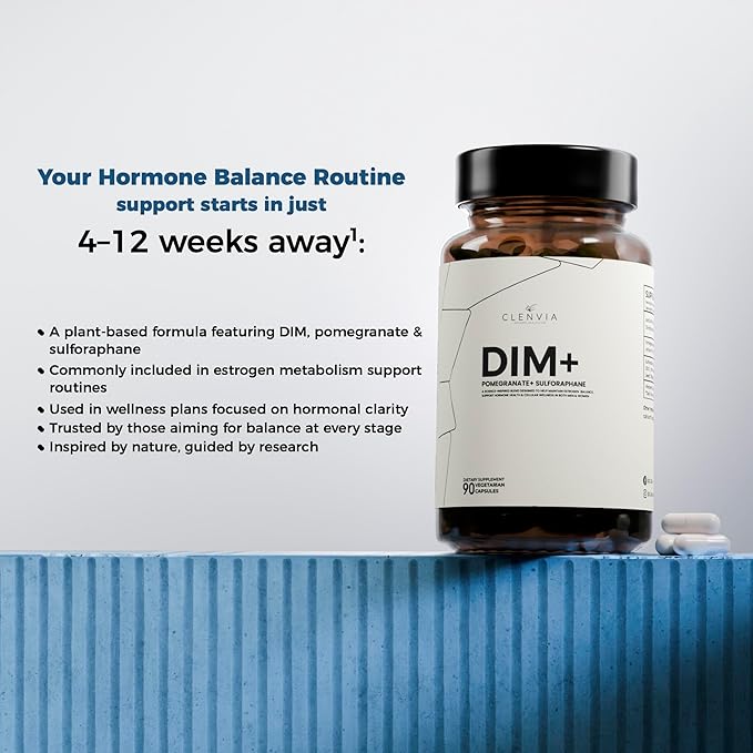 DIM Supplement with Pomegranate & Sulforaphane – Estrogen Supplement for Women and Men – Diindolylmethane with Antioxidant Ingredients – 90 Capsules, Vegan Formula with SGS & Fruit Extracts & Non-GMO