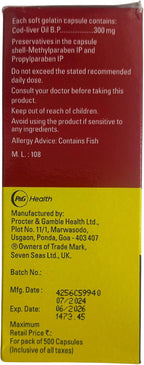 Seven Seas Cod Liver Fish Oil 500 Capsules